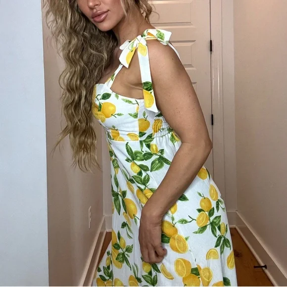 Lemon Print Summer Dress - Picture 5 of 8